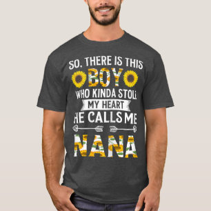 Womens This boy calls me Nana Grandmother  T-Shirt