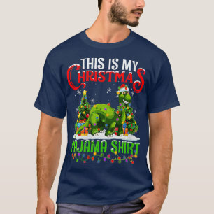 Womens This Is My Christmas Pajama Brontosaurus C T-Shirt