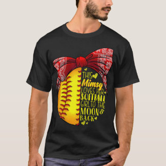 Womens This Mimsy Loves Her Softball Girl Softball T-Shirt