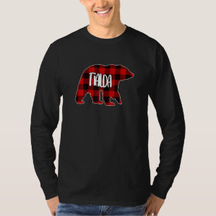 Womens Tialda Bear Custom Red Buffalo Plaid Christ T-Shirt