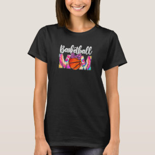 Womens Tie Dye Basketball Mum Sport Leopard Mothe T-Shirt