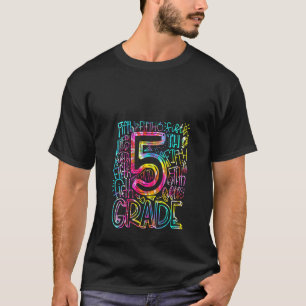Womens Tie Dye Fifth 5th Grade Teacher Student Bac T-Shirt