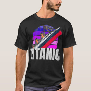 Womens Titanic History Vintage Cruise Ship VNeck T-Shirt