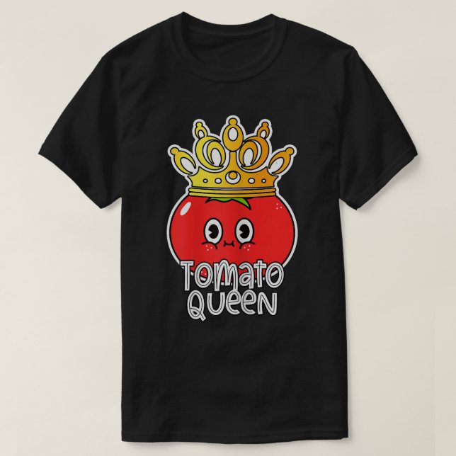 Womens Tomato Queen Kawaii Tomato Vegetable Lover  T-Shirt (Design Front)
