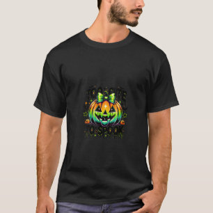 Womens Too Cute to Spook Halloween Pumpkin with Co T-Shirt