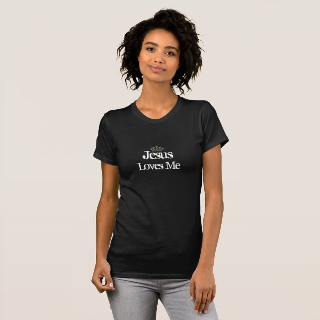 Women's Top T-Shirt-Jesus Loves Me (Front Full)