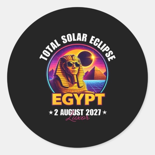 Women's Total Solar Eclipse August Classic Round Sticker (Front)