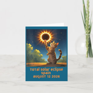 Womens Total Solar Eclipse Cat Design Card
