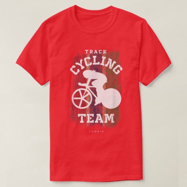 Womens Track Cycling Gambia Road Bike Speed Cyclis T-Shirt (Design Front)