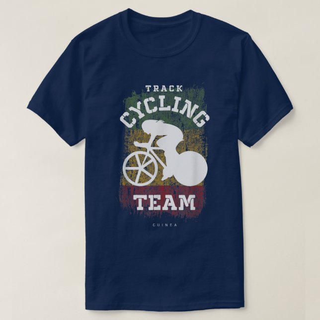Womens Track Cycling Guinea Road Bike Speed Cyclis T-Shirt (Design Front)