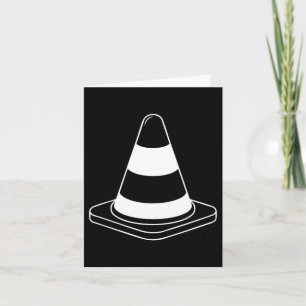Womens Traffic Cone Street Workers Lazy Halloween Card