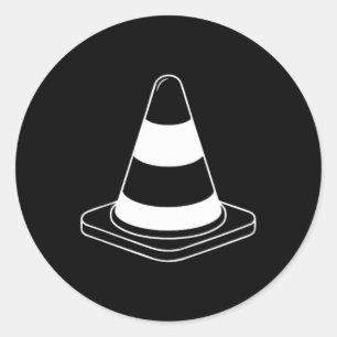Womens Traffic Cone Street Workers Lazy Halloween Classic Round Sticker