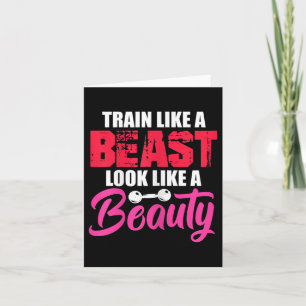 Womens Train Like A Look Like A Beauty Gym Workout Card