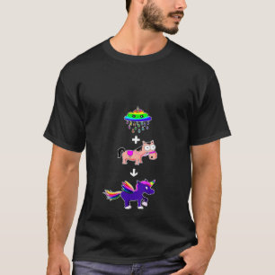 Womens Transformation Rainbow Cloud Horse Unico T-Shirt