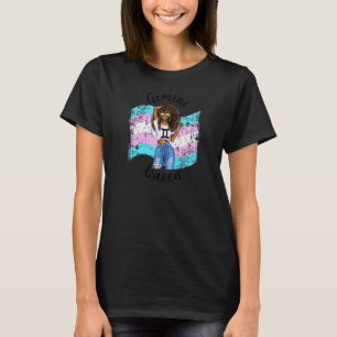 Womens Transgender Gemini Queen Black Womens Girls T-Shirt