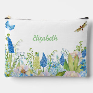 Women's Travel Coastal Beach Flowers Accessory Pouch