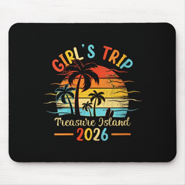 Women's treasure island florida palm tree sunset mouse pad (Front)