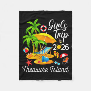Women's treasure island florida summer tropical fleece blanket