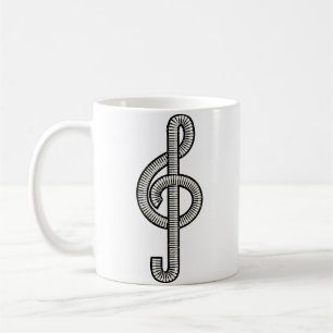 Womens Treble Clef Piano Coffee Mug