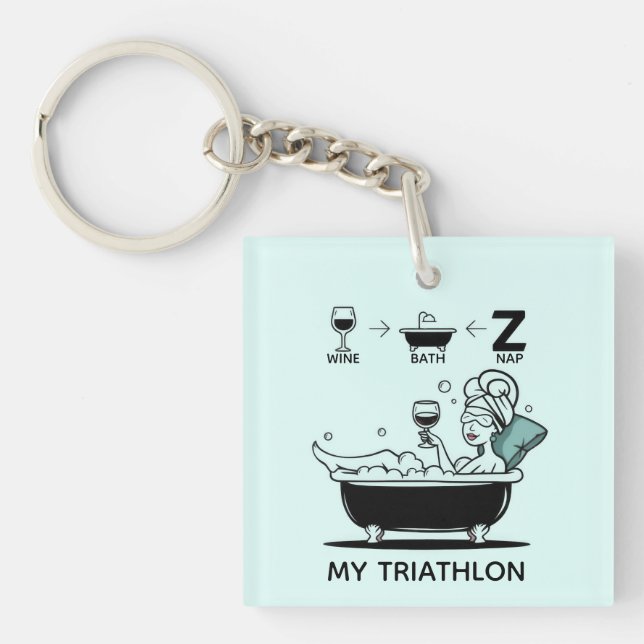 Womens Triathlon Key Ring (Front)