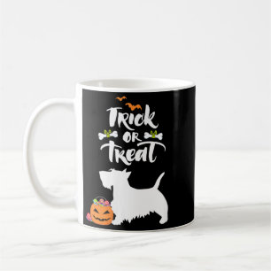 Womens Trick Or Treat Scottie Scottish Terrier Dog Coffee Mug