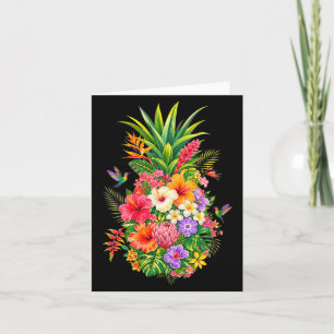 Womens Tropical Pine Floral Design Card