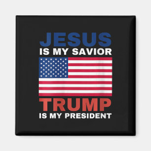 Womens Trump 2020 Gifts Jesus Is My Saviour Trump  Magnet