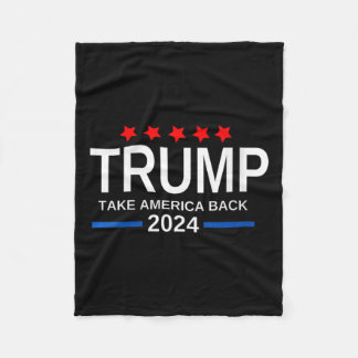 Womens Trump 2024 Take America Back Election The R Fleece Blanket