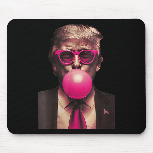 Womens Trump Bubble Gum Funny V-neck  Mouse Pad (Front)