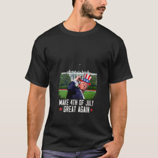 Womens Trump Fight Make 4th Of July Great Again V T-Shirt