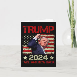Womens Trump Fist Pump Shot At Trump 2024 Trump Su Card