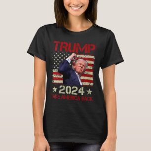 Womens Trump Fist Pump Shot At Trump 2024 Trump Su T-Shirt