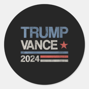Womens Trump Vance 2024 President Trump Supporter Classic Round Sticker
