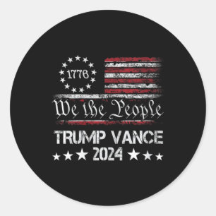 Womens Trump Vance 2024 President Trump Supporter  Classic Round Sticker