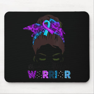 Womens Tu Messy Bun Ribbon Rheumatoid Arthritis Aw Mouse Pad