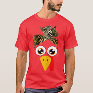 Womens Turkey Face Leopard Headband Awesome Cute T T-Shirt