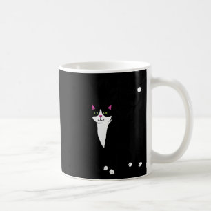 Womens Tuxedo Cat Mum Cute V-neck Coffee Mug