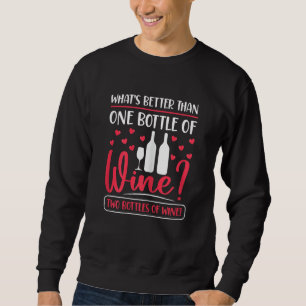 Womens Two Bottles Of Wine Drinker Winemaker Con Sweatshirt