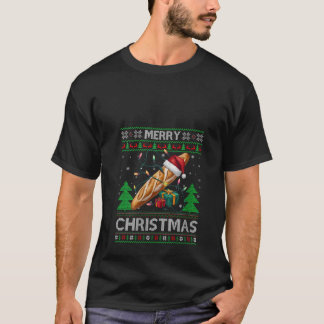 Womens Ugly Xmas Sweater Style Lights Santa Baguet