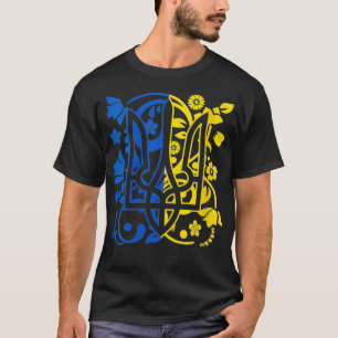 Womens Ukraine National Emblem Coat of Arms with F T-Shirt