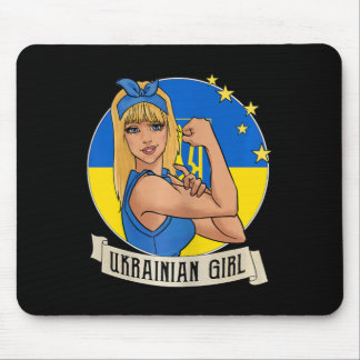 Womens Ukrainian Girl Ukraine Flag Merchandise Ukr Mouse Pad