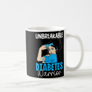 Womens Unbreakable Diabetes Warrior V-neck Coffee Mug