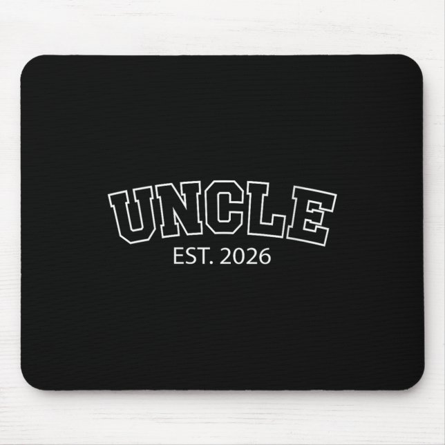 Womens Uncle Est 2026 New Uncle Announcement Promo Mouse Pad (Front)