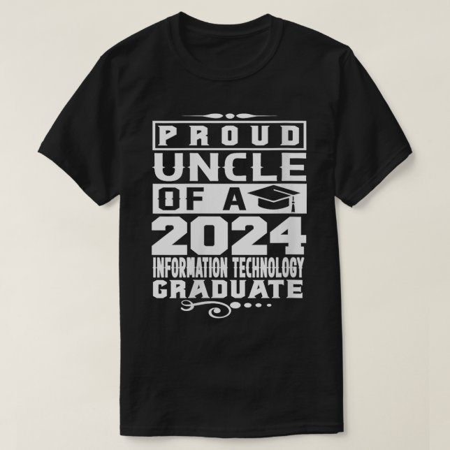 Womens Uncle of a 2024 Information Technology Grad T-Shirt (Design Front)