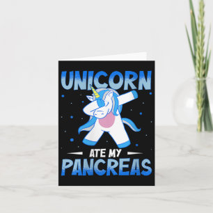 Womens Unicorn Ate My Pancreas V-neck  Card