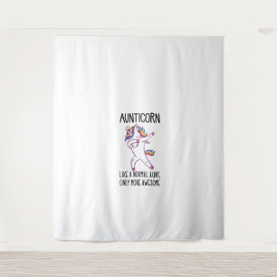 Womens Unicorn Aunt Aunticorn Like a Normal Aunt O Tapestry