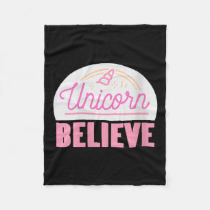 Womens Unicorn Believe Sitive Magic Fantasy Rainbo Fleece Blanket