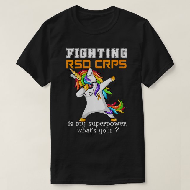 Womens Unicorn Fighting RSD CRPS Awareness VNeck  T-Shirt (Design Front)