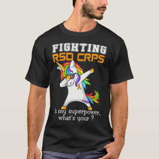 Womens Unicorn Fighting RSD CRPS Awareness VNeck T-Shirt