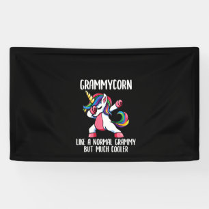 Womens Unicorn Grammy Girl Birthday Party Apparel, Banner